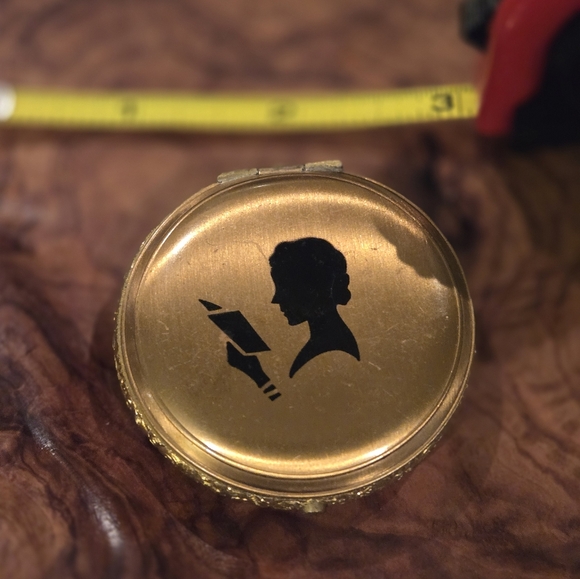 Accessories - Vintage Brass Elgin Compact Mirror